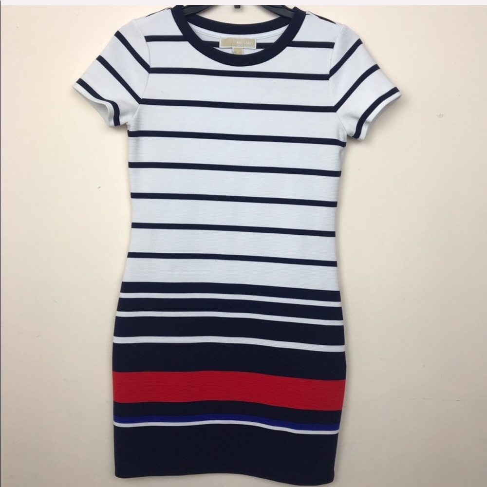 Michael Kors | Ribbed striped  dress